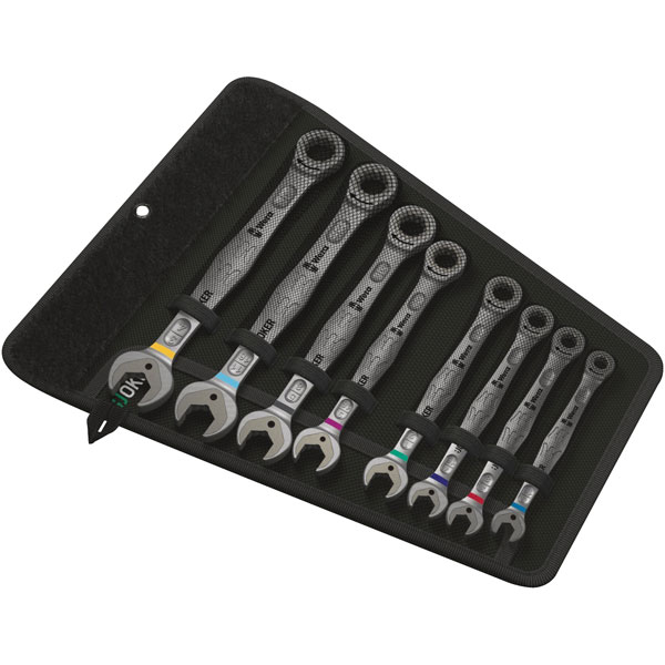 Wera 05020012001 Set of 8 Joker Ratcheting Combination Wrenches, I...