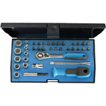 Gedore 37-Piece Socket Sets 1/4in