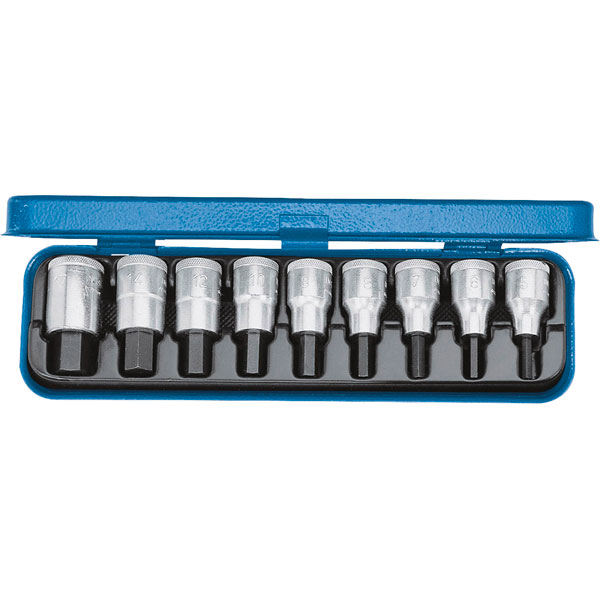 Gedore 6156250 IN 19 PM Screwdriver Bit Socket Set 1/2" 9 pcs In-H...