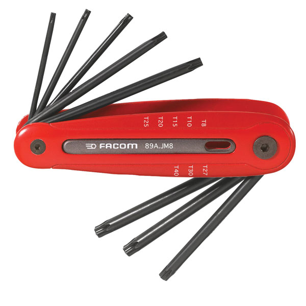 Facom 89A.JM8 Folding Hex Torx Key Set T8 - T40