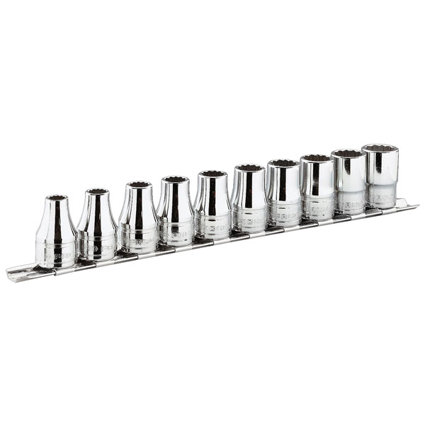 Facom J.40E 3/8'' Square Drive Metric 12Pt Socket Set + Rack
