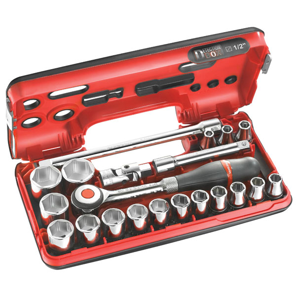 Facom S.360DBOX1 Metric Socket Set Of 18 1/2in Drive