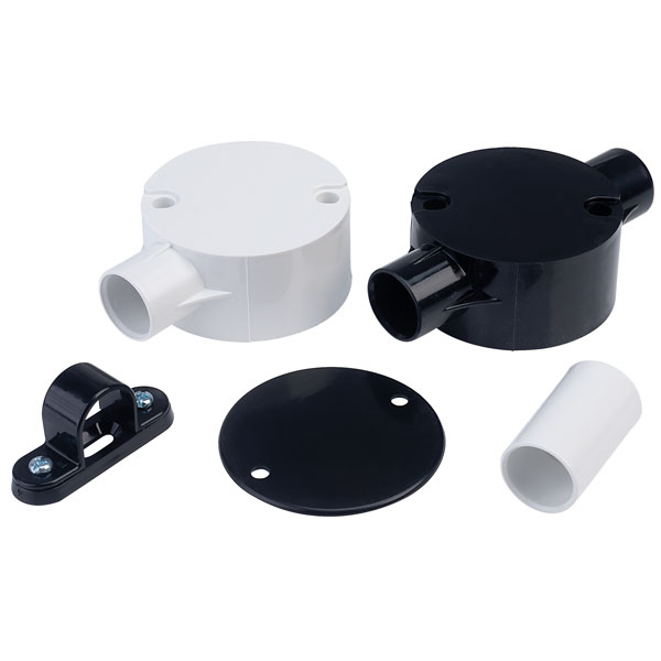  ISM80053 Tower Straight Coupling 20mm Black (Box of 100)