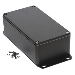 Hammond 1590xxFBK Series Diecast Enclosures - Flanged Base - Black