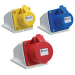 Europa Components ISS Series IP44 Industrial Surface Mount Mains Sockets