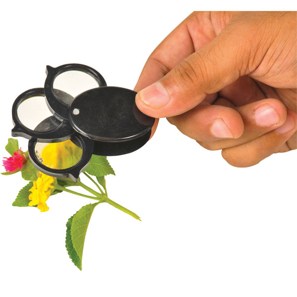  Triple Lens Pocket Glass Magnifier