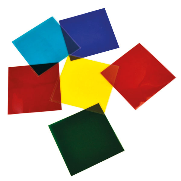 Eisco PH0648 - Mounted Colour Filters - 50 x 50mm - Set of 8