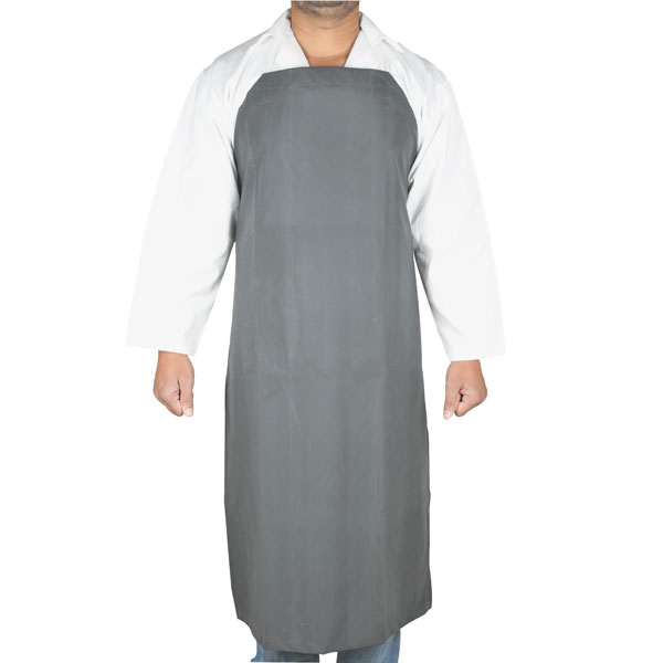  Black Rubber Bib Apron Large