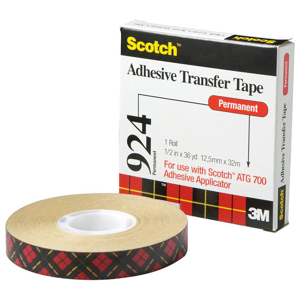 ™ Scotch® 924 ATG™ Transfer Tape 12mm x 55m