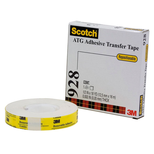 ™ Scotch® 928 ATG™ Repositionable Transfer Tape 12mm x 16.5m