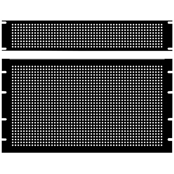  PPFS19003BK2 2U Steel Blank Panel Black - Perforated 483 x 2 x 89