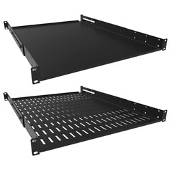 Hammond ADSU Solid & ADSV Ventilated Depth Adjustable Shelves - Black