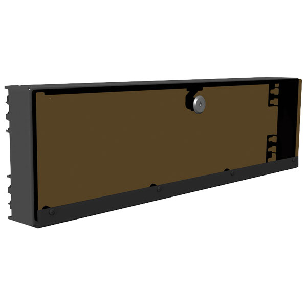  RMSC1902BK1 Hinged Acrylic Door Panel Cover 2U Black 88 x 483 x 41