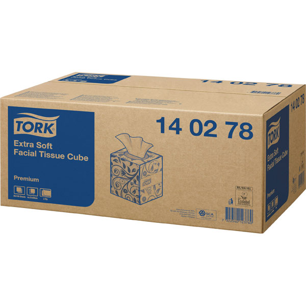  140278 Extra Soft Facial Tissues Cube Premium 30 x Boxes of 100