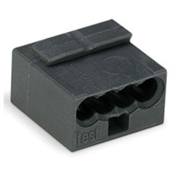 WAGO 243 Series MICRO PUSH WIRE® 6A Splice Connectors Dark Grey