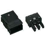 WAGO 770 Series 10mm Sockets with Strain Relief Black