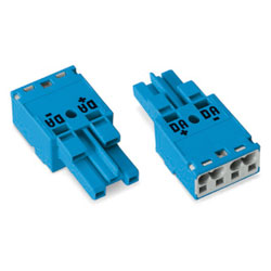 WAGO 770 Series 10mm Sockets without Strain Relief Blue