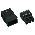 WAGO 770 Series 10mm Plugs with Strain Relief Black