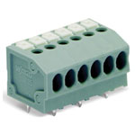 WAGO 805 Series 3.5mm 17.5A Push Button Staggered PCB Terminal Blocks Grey