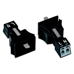 WAGO 890 Series 16A 4.4mm Sockets Snap In Black