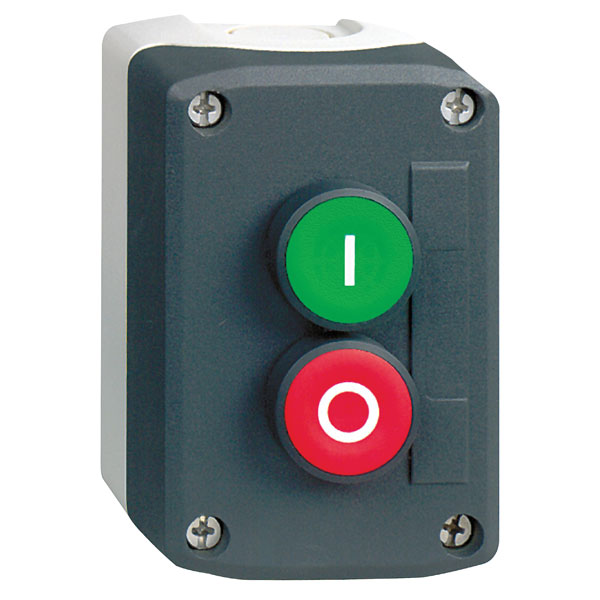 Schneider XALD211H29 Green/Red Flush Push Button Dark Grey Control Station