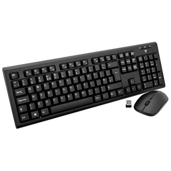  CKW200UK Wireless Combo Keyboard & Mouse (UK, English, Media-Hot-Keys) Black