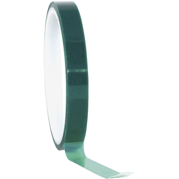  291B06L66C Green Polyester Silicone Tape 6mm x 66m