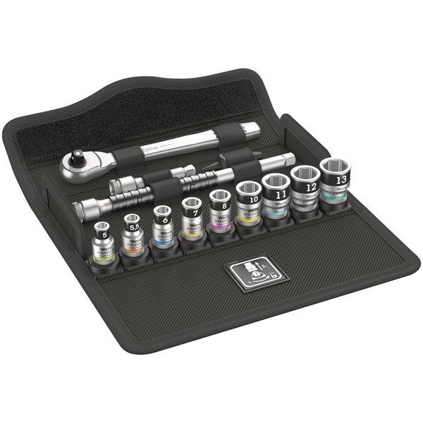 Wera 05003756001 SA 12 HF Socket Set Zyklop Metal Switch 1/4" Driv...