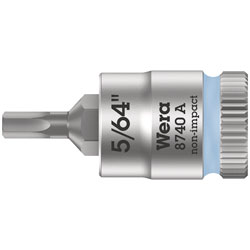 Wera 8740 A Zyklop In-Hex 1/4in. Drive Bit-Sockets - Imperial