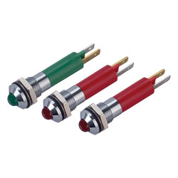 CML M8 LED Panel Indicators Prominent Satin Chrome Bezels with Resistor