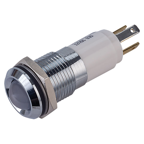 Image of CML 19240254 M14 LED Indicator Tri-Colour Prominent Satin Chrome B...