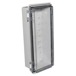 CamdenBoss CHDX8 X8 Series IP66/67 Hinged ABS Enclosures -Transparent Lids