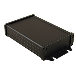 Hammond 1457 Series EMI/RFI Extruded Aluminium Enclosures Black Flanged