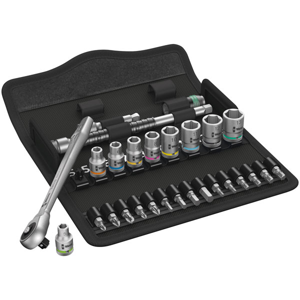 Wera 05004017001 8100 SA 7 Zyklop Metal Ratchet Set - Push-Through...