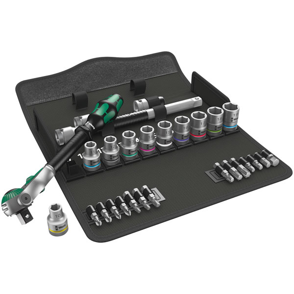 Wera 05004076001 8100 SC 6 Zyklop Speed Ratchet Set, 1/2" Drive, M...