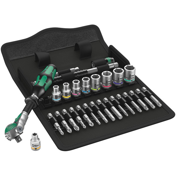 Wera 05004019001 8100 SA 9 Zyklop Speed Ratchet Set - 1/4" Drive -...