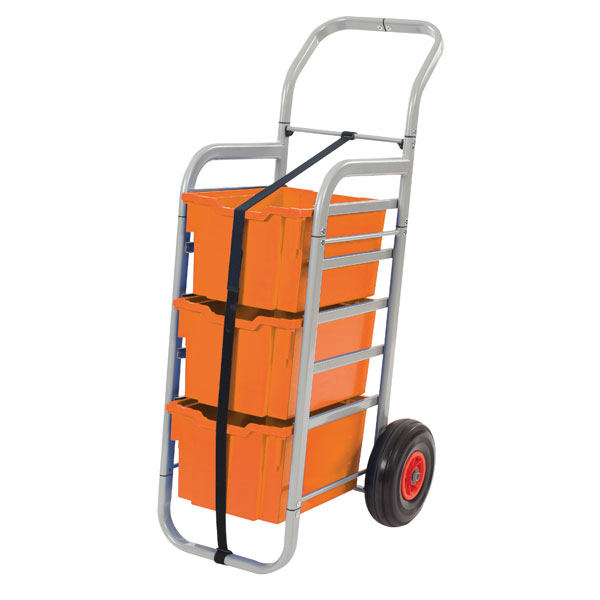 Gratnells Rover - All Terrain Cart Set 1 - Silver with Tropical Orange Trays