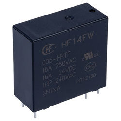 Hongfa HF14FW Series Miniature High Power Relays 20A PCB Mounting