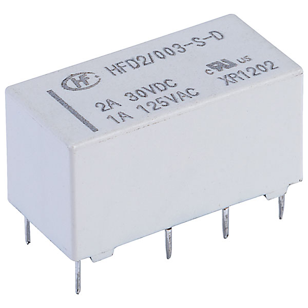  HFD2/012-S-L2-D PCB Signal Relay 12VDC DPDT 2A