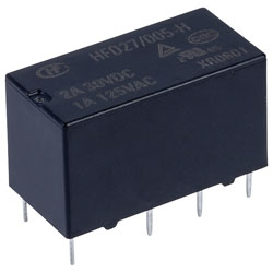 Hongfa HFD27 Series Subminiature DIP Relays 2A High Sensitivity DPDT DIL-16