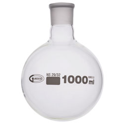 Glassco Jointed Round Bottom Flasks with Short Neck