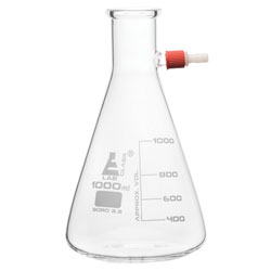 LabGlass Conical Filtering Flasks with Plastic Screw and Integral Side Arm