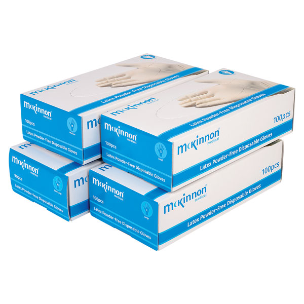  Medical Latex Powder-Free Disposable Gloves Box 100 - Small
