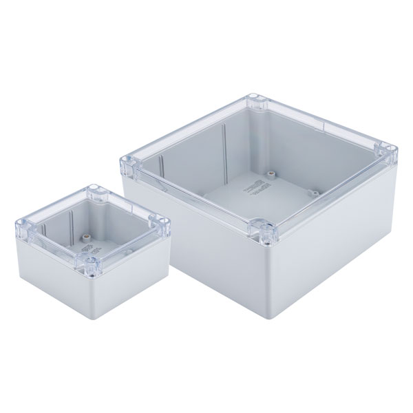 Hammond 1554LA2GYCL Watertight PC Enclosure Grey, Clear Lid 105 x ...