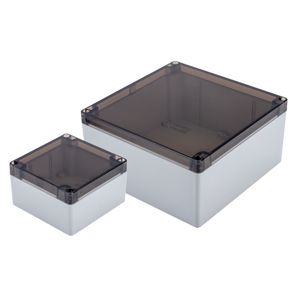 Hammond 1554W2GYSL Watertight PC Enclosure Grey, Smoked Lid 180 x ...