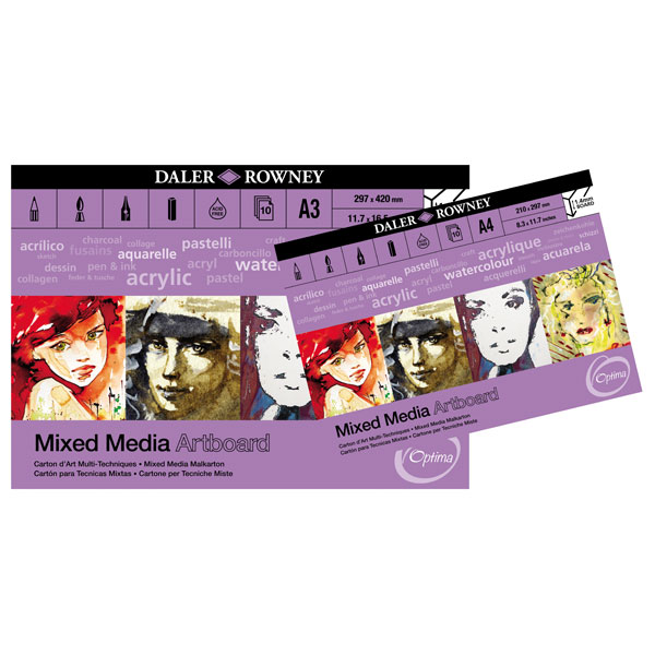 Daler-Rowney Optima Mix Media Artboard Pad A3 10 Sheets