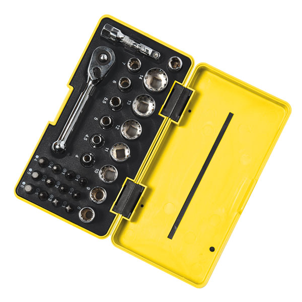  T4654 Pocket Socket Set 1/4" 28 pieces