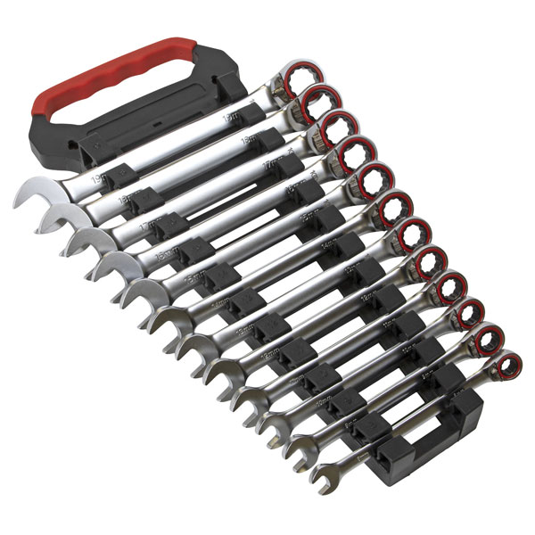 Sealey AK63944 Reversible Ratchet Combination Spanner Set 12pc Metric