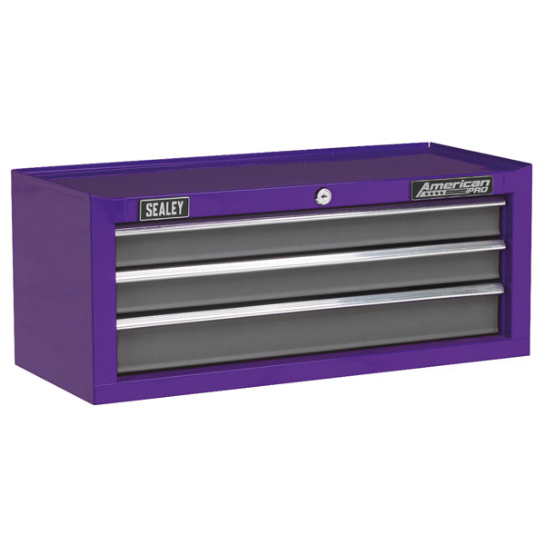 Sealey AP22309BBCP Mid-Box 3 Drawer with Ball Bearing Slides - Pur...