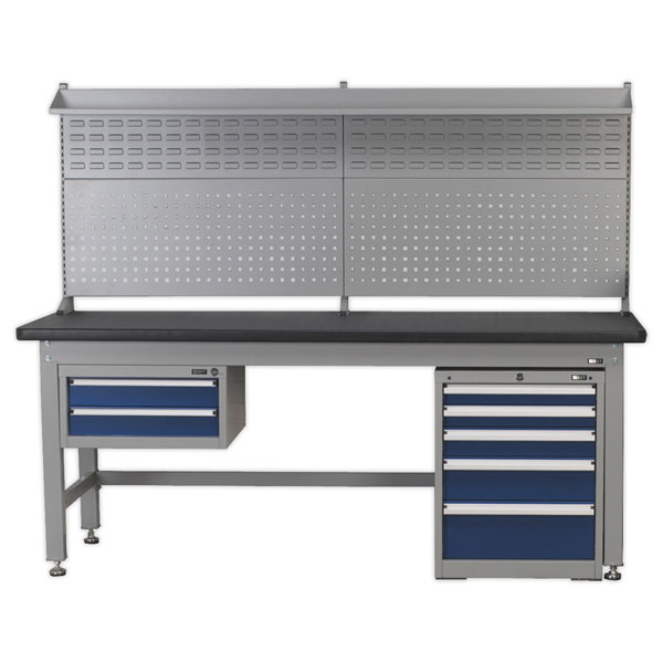  API1500COMB02 1.5m Complete Industrial Workstation & Cabinet Combo